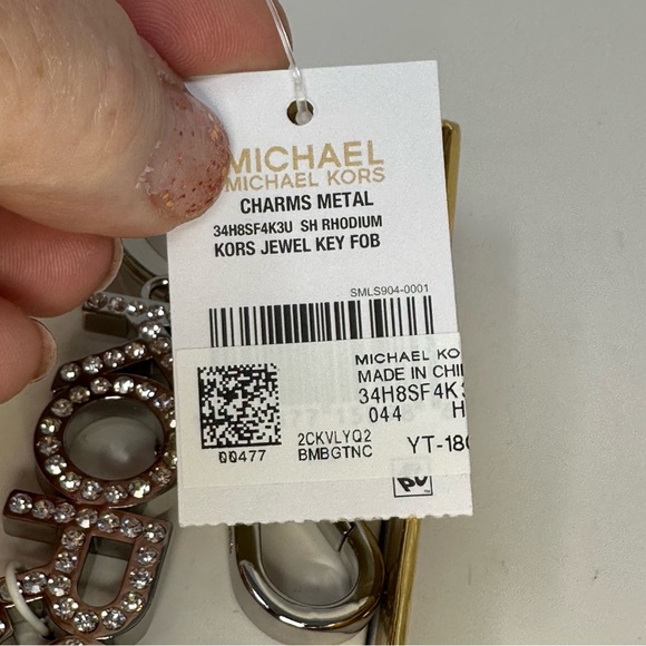 Michael Kors Jewel Key Fob NEW IN BOX -Silver tone - Picture 3 of 4